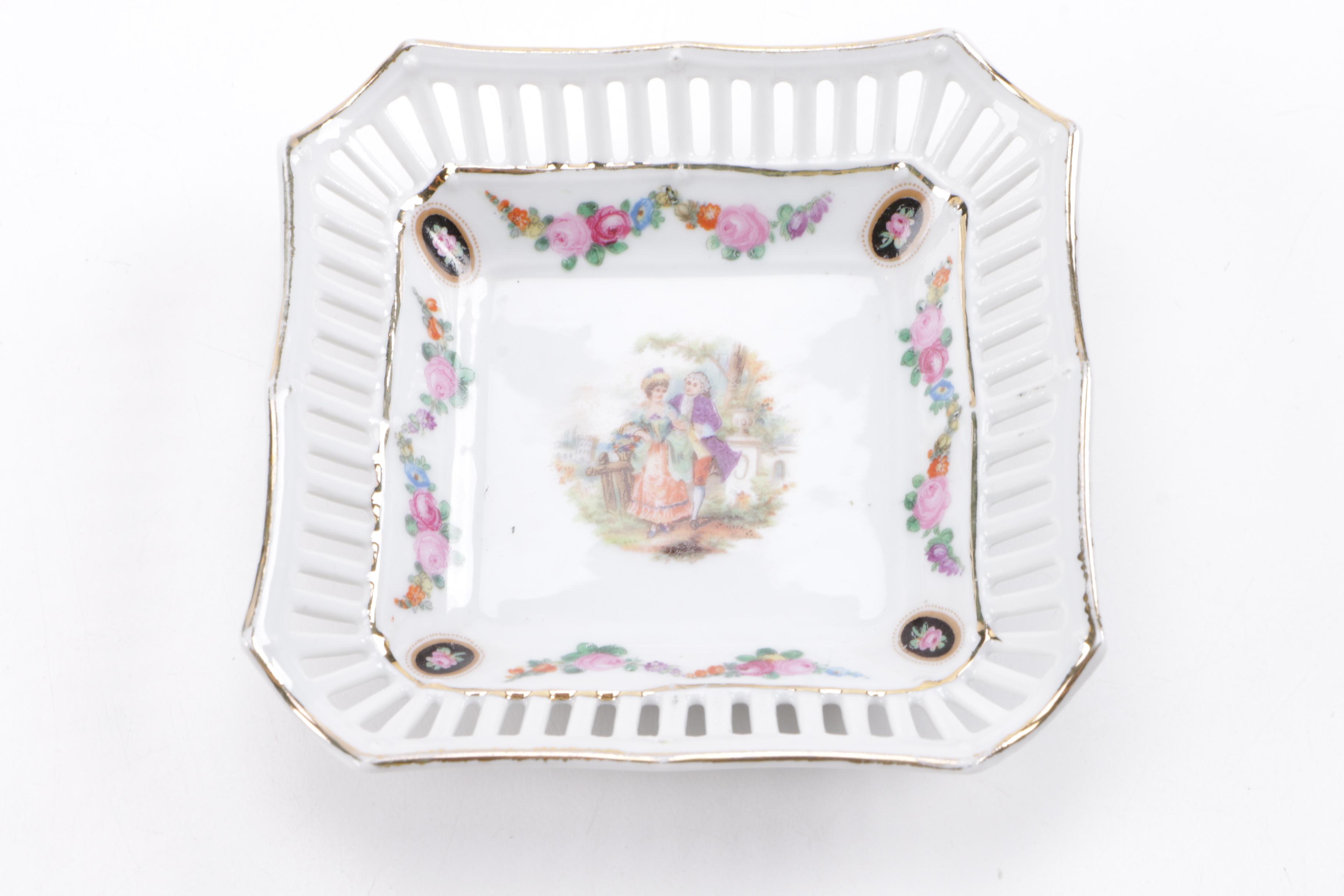 Porcelain Décor Featuring Bing & Grondahl "First Kiss" Figure