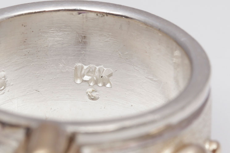 Sterling Silver 14K Gold Accented Amethyst Ring