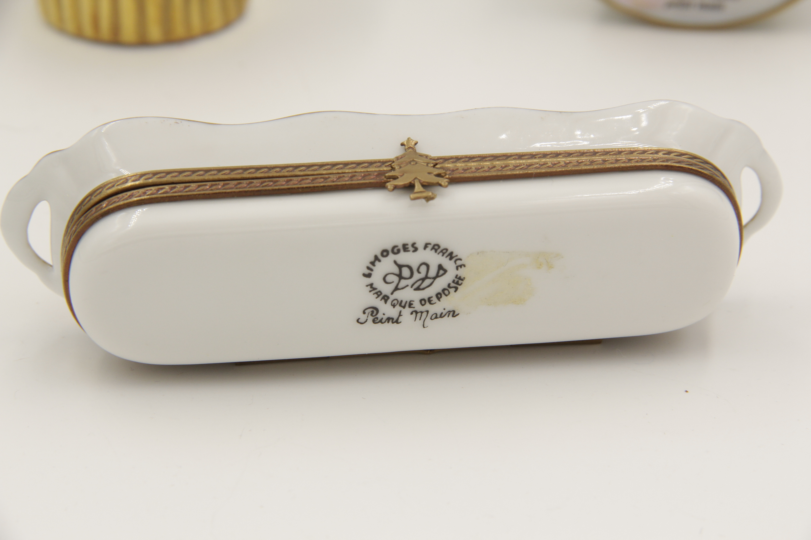 Limoges Hand-Painted Holiday Trinket Boxes