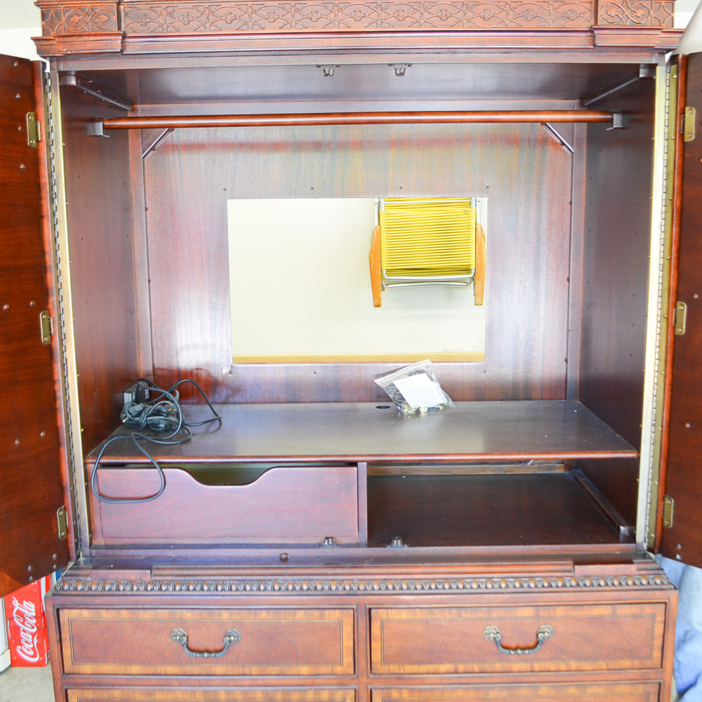 Ornate Federal Style Media Armoire by Universal Furniture