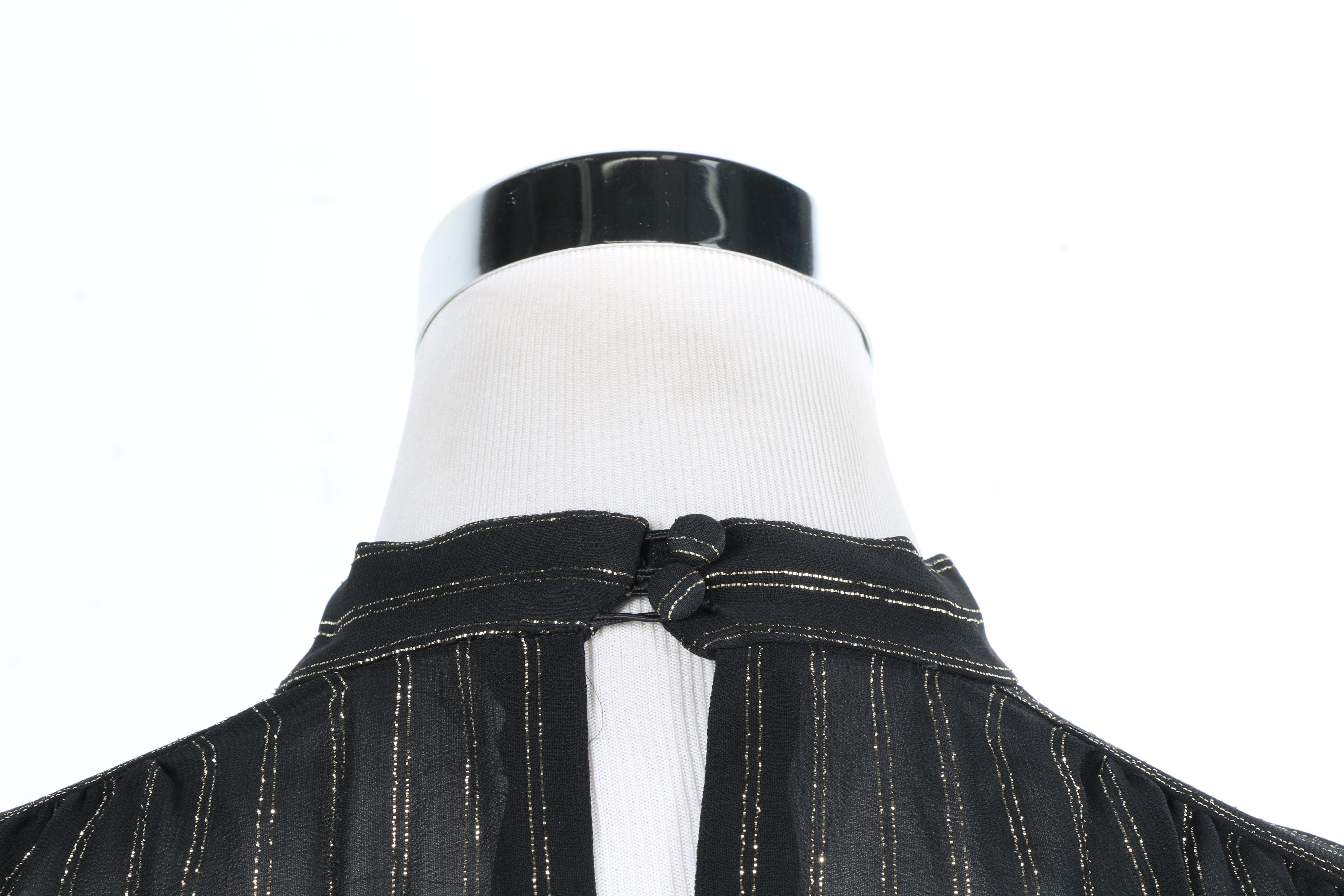 Black and Gold Slip Dress With Top