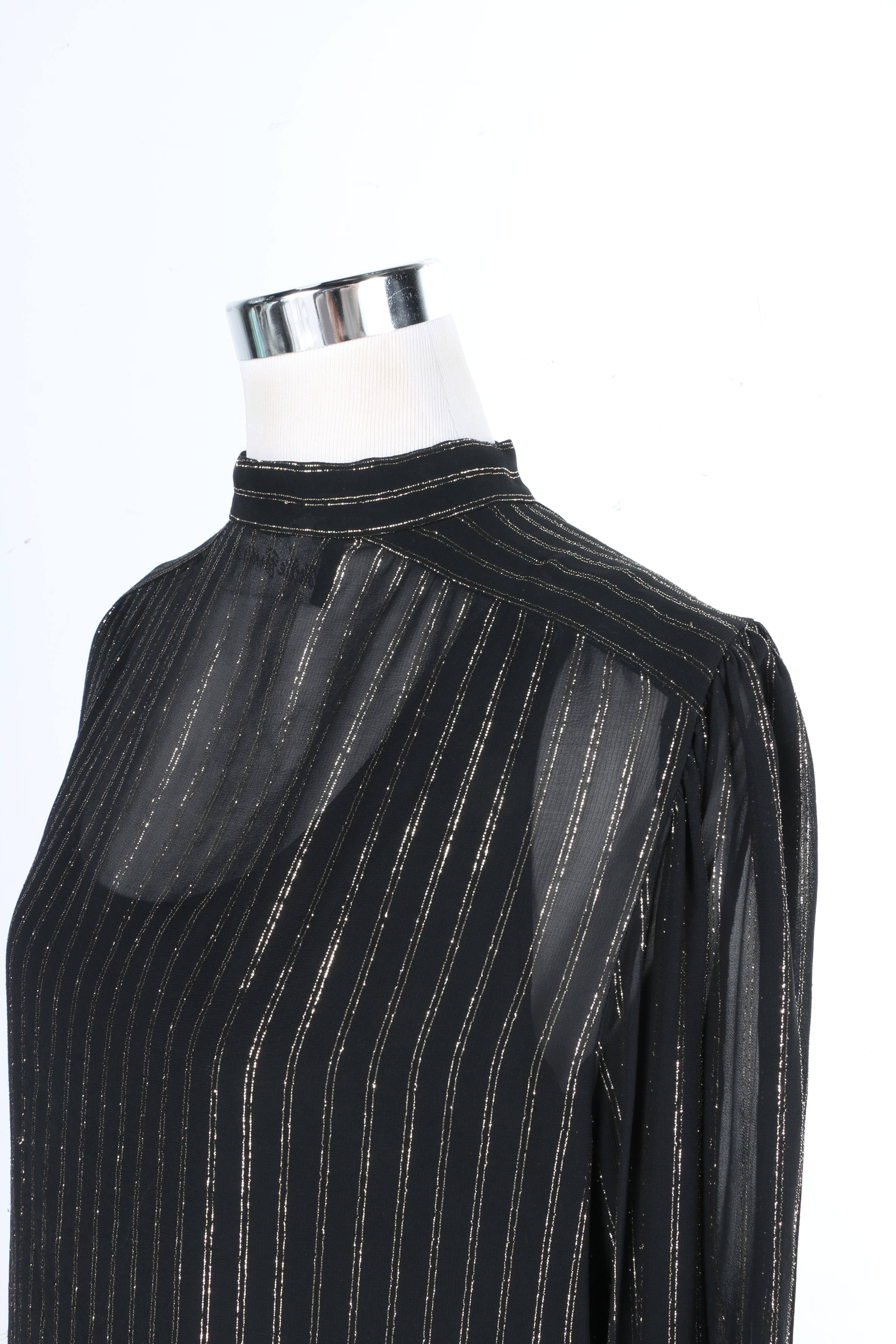 Black and Gold Slip Dress With Top