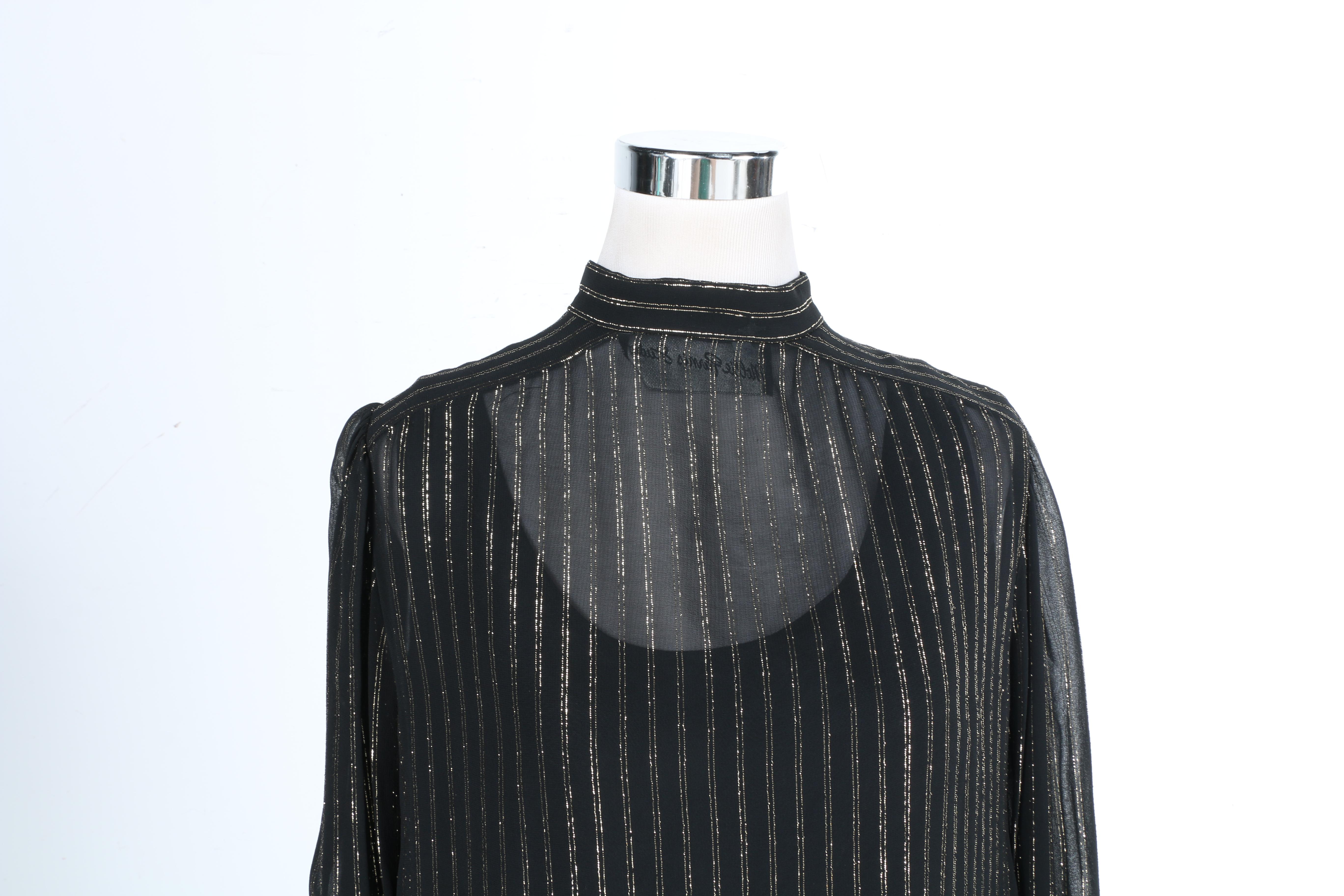 Black and Gold Slip Dress With Top