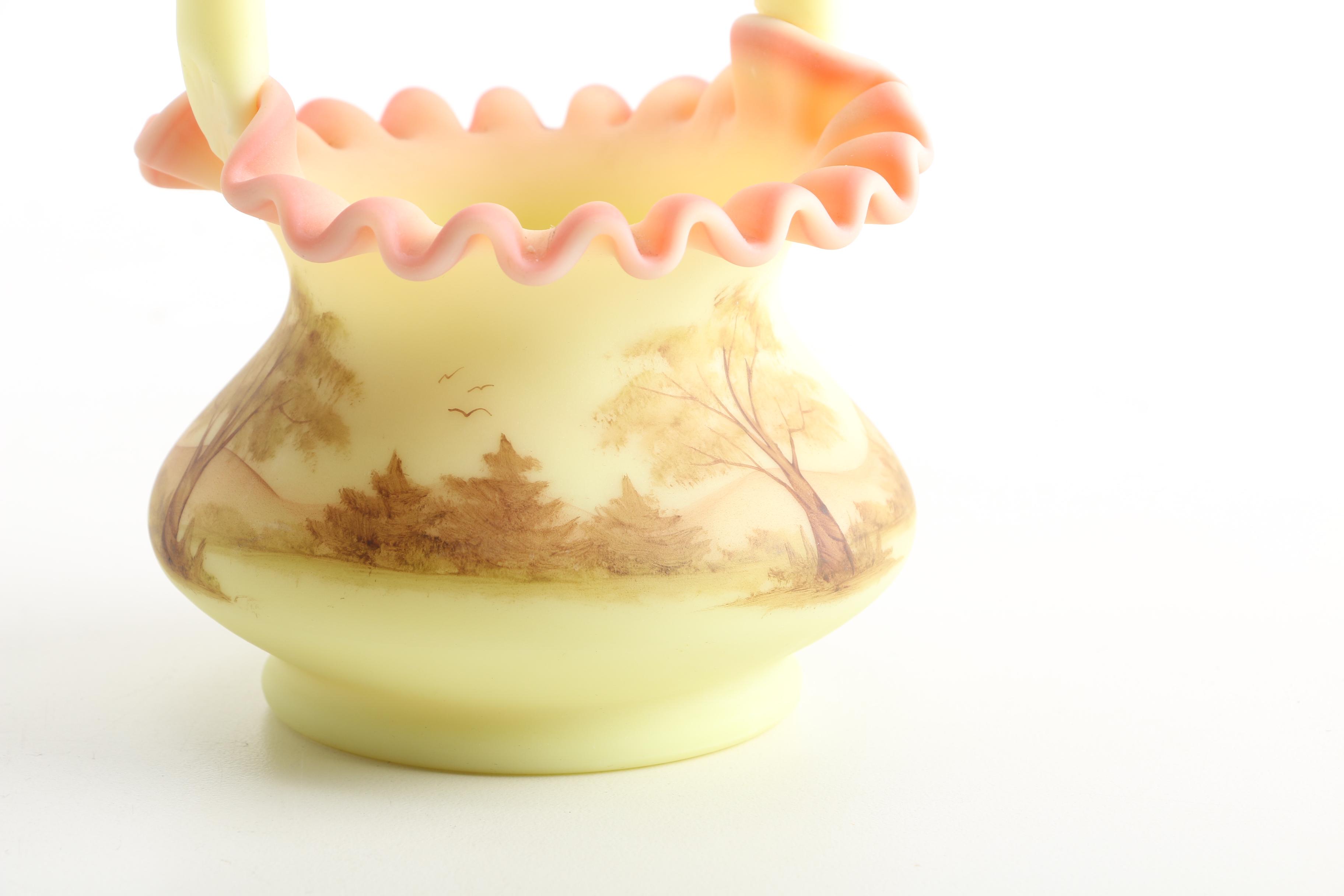 Signed Fenton "Burmese" Vases