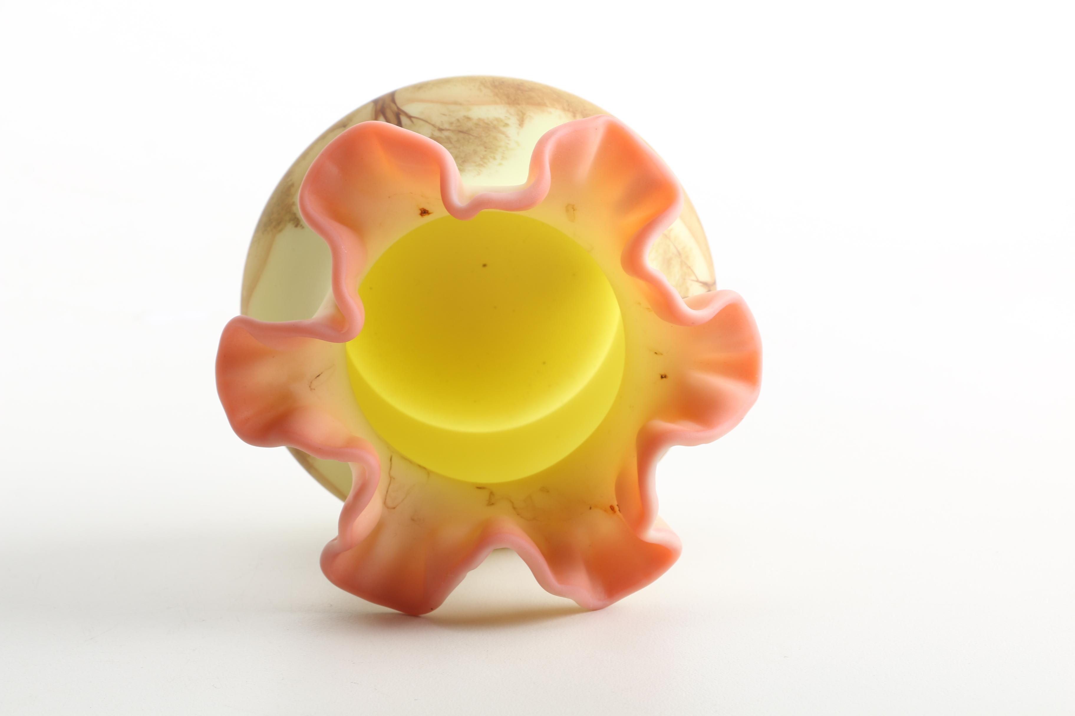 Signed Fenton "Burmese" Vases