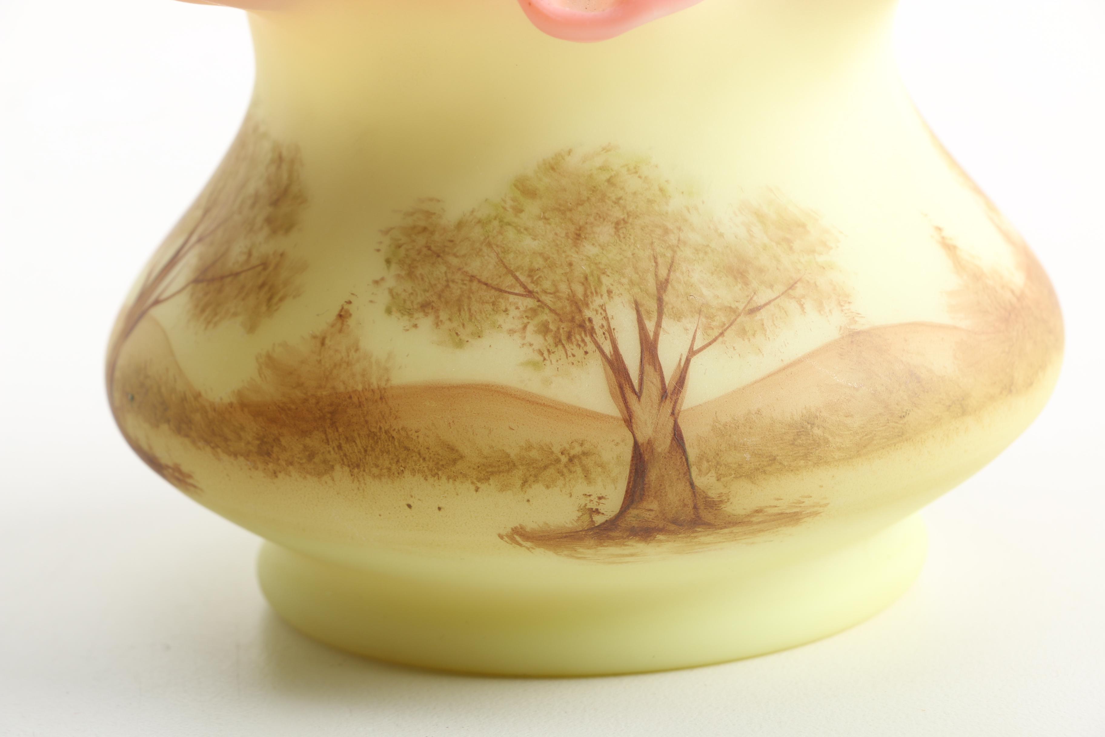 Signed Fenton "Burmese" Vases