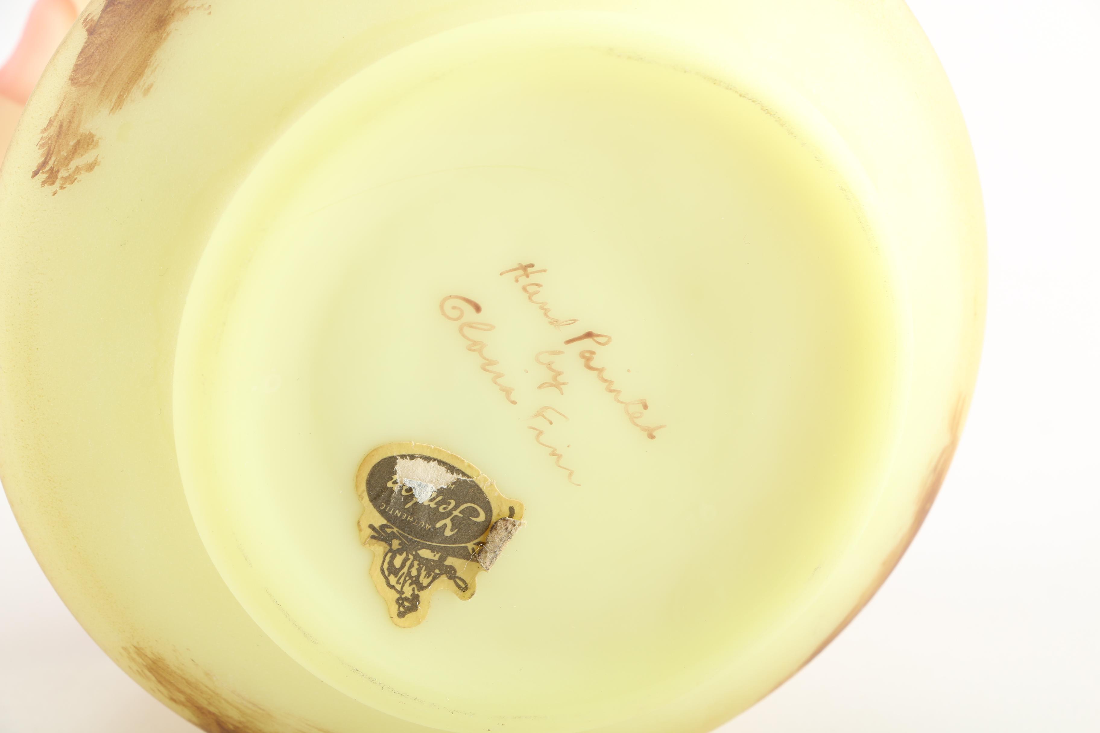 Signed Fenton "Burmese" Vases