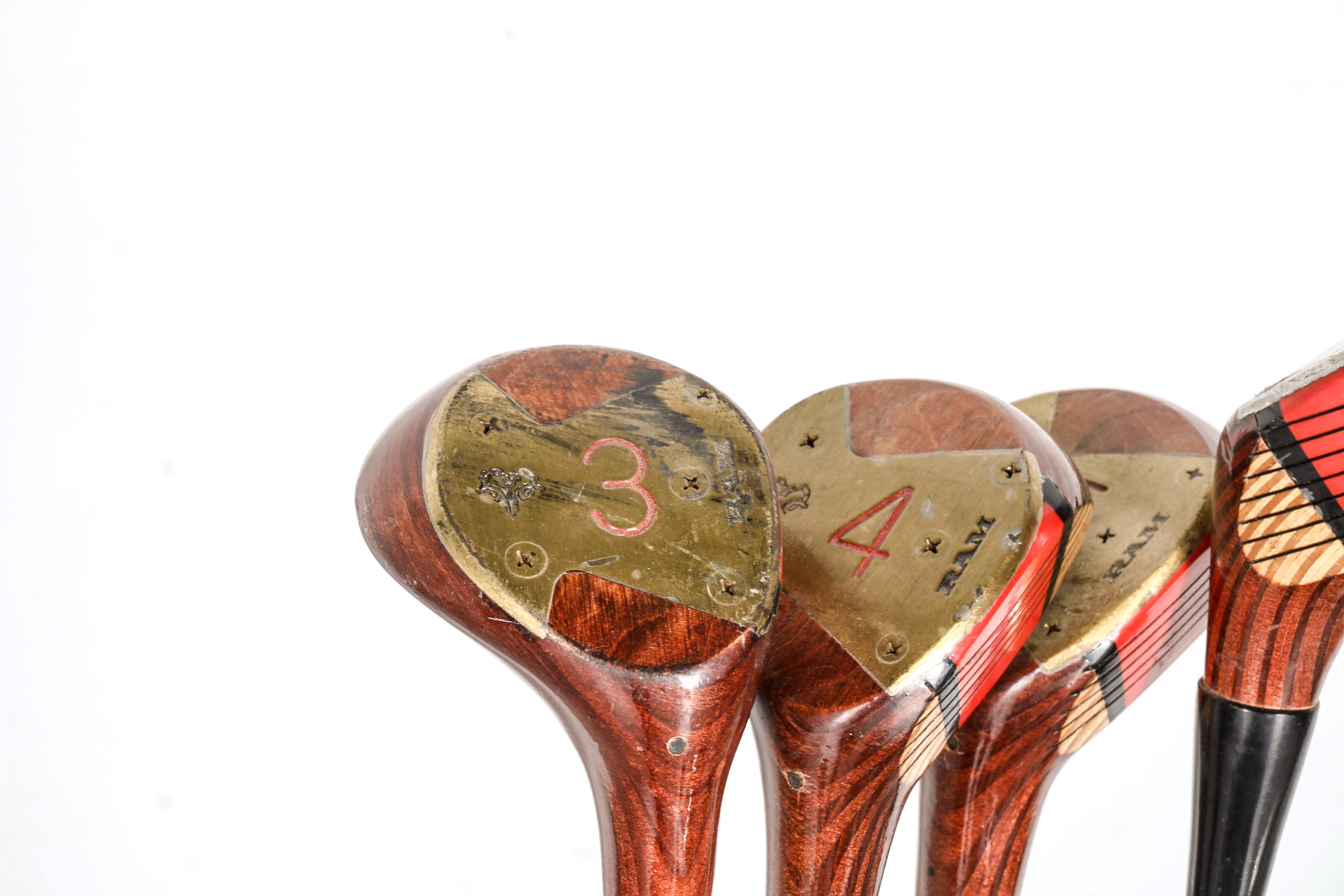 Vintage Brown Vinyl MacGregor Golf Bag with Fourteen Assorted Golf Clubs