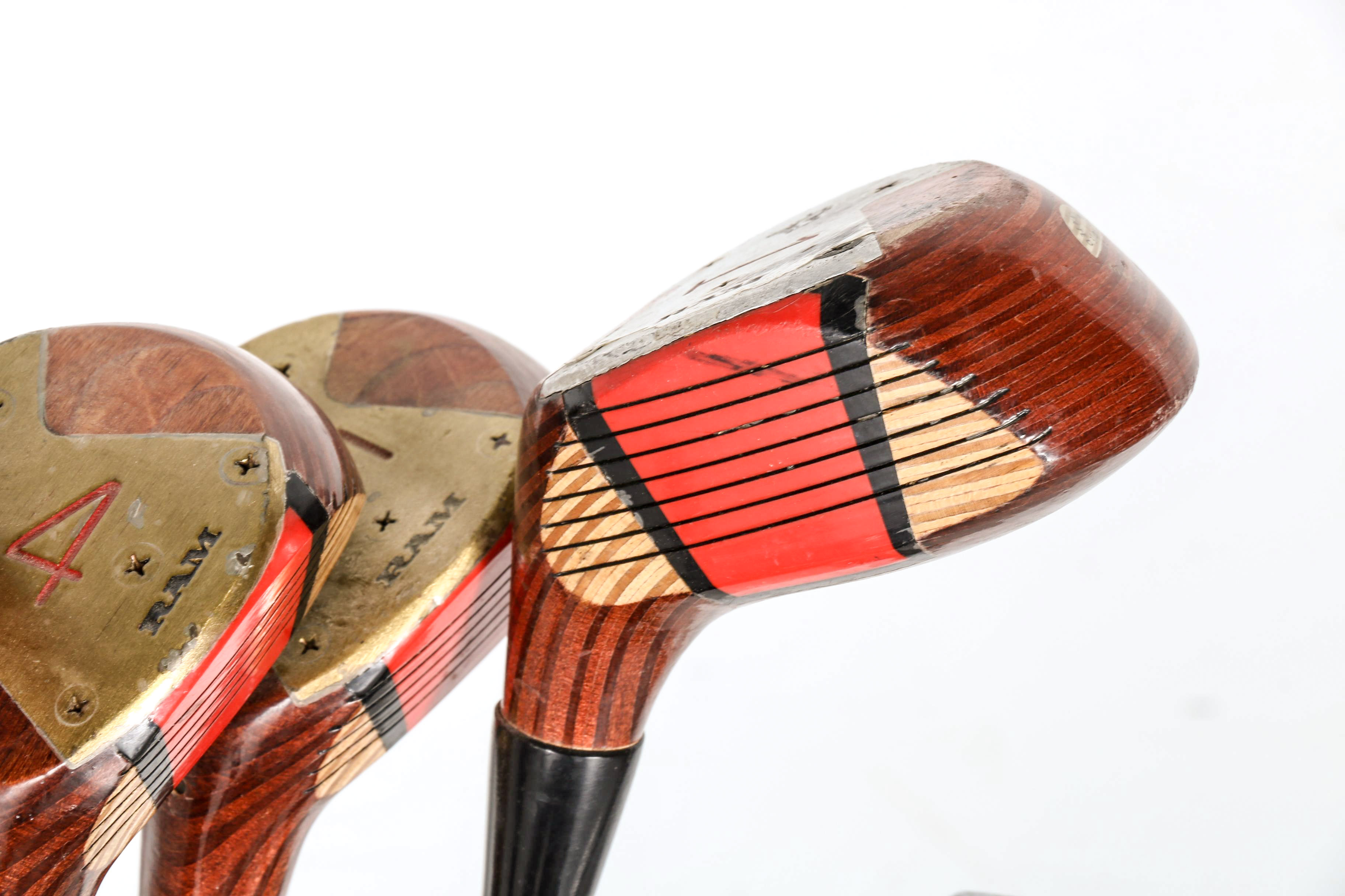 Vintage Brown Vinyl MacGregor Golf Bag with Fourteen Assorted Golf Clubs