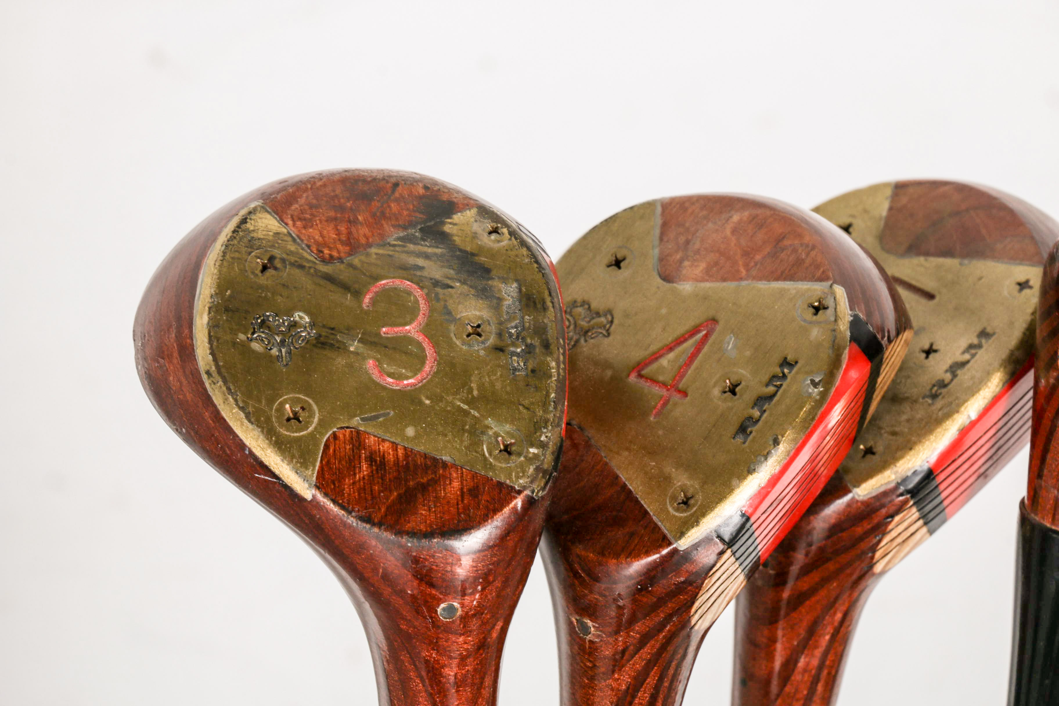 Vintage Brown Vinyl MacGregor Golf Bag with Fourteen Assorted Golf Clubs