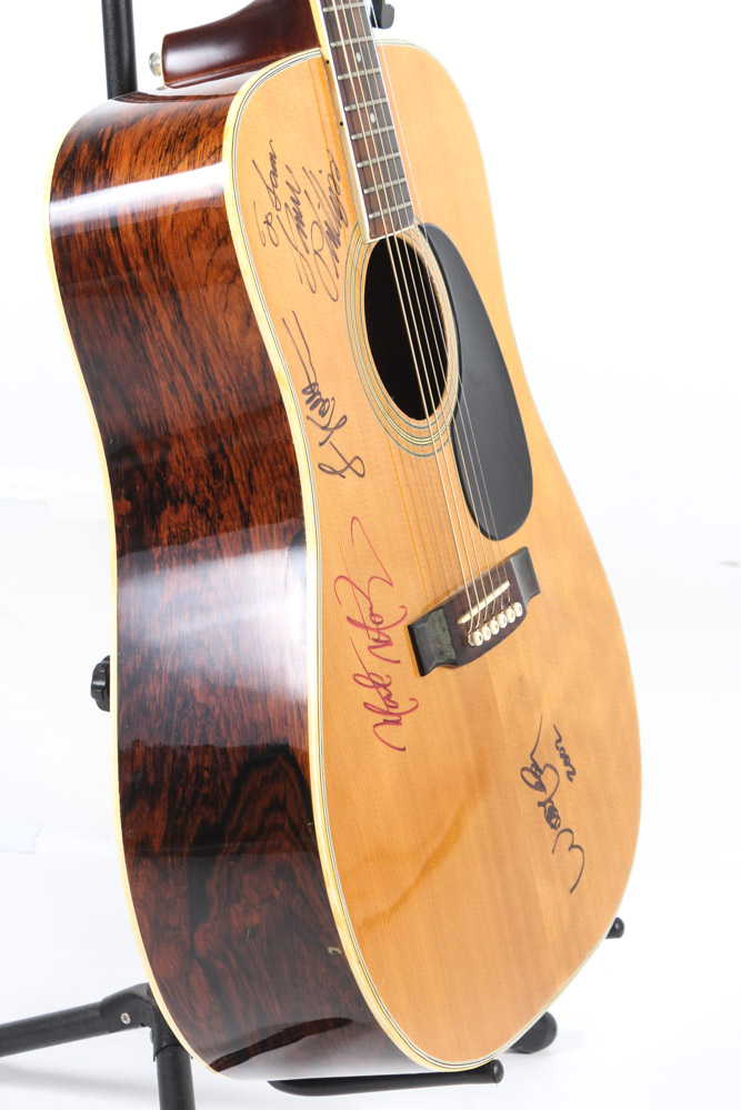 Willie Nelson and Others Signed Ventura V-35 Acoustic Guitar