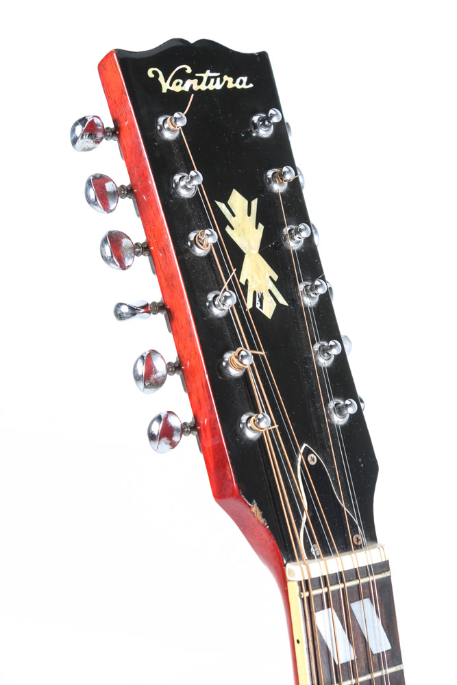 Vintage Ventura V-24 12-String Acoustic Guitar with Case