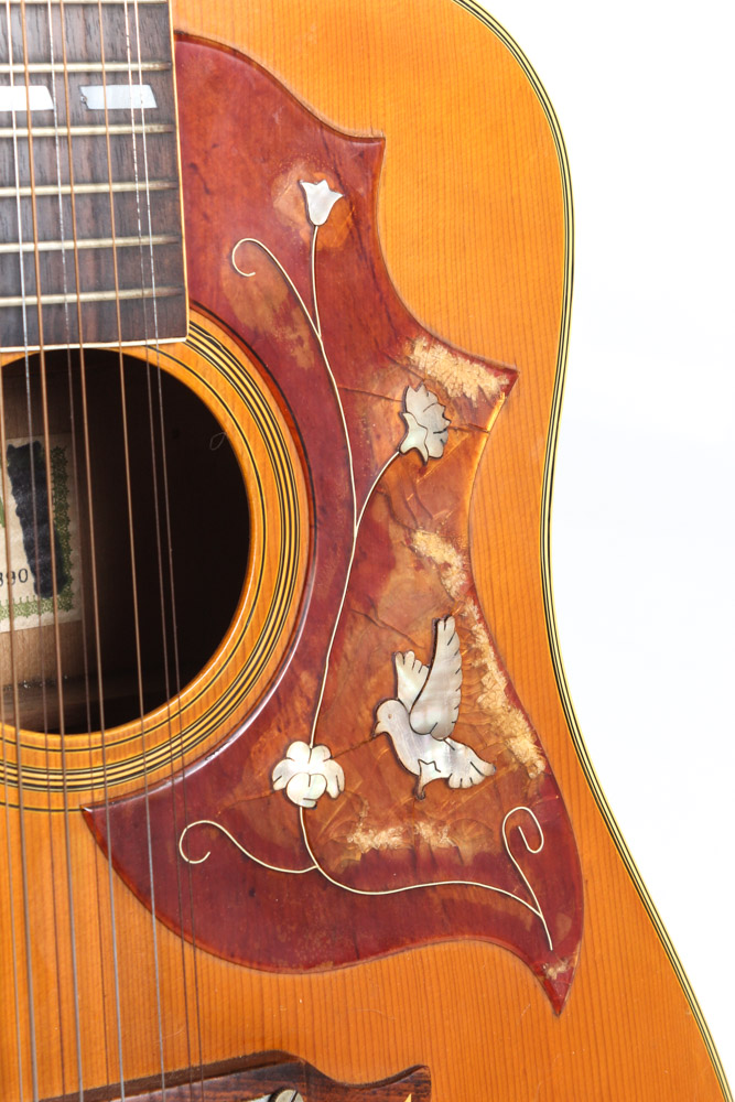 Vintage Ventura V-24 12-String Acoustic Guitar with Case