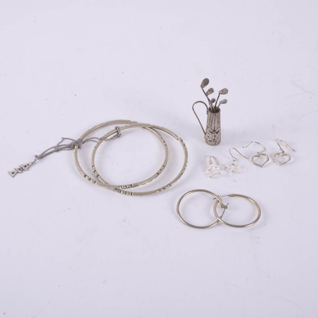 Collection of Sterling Silver Jewelry