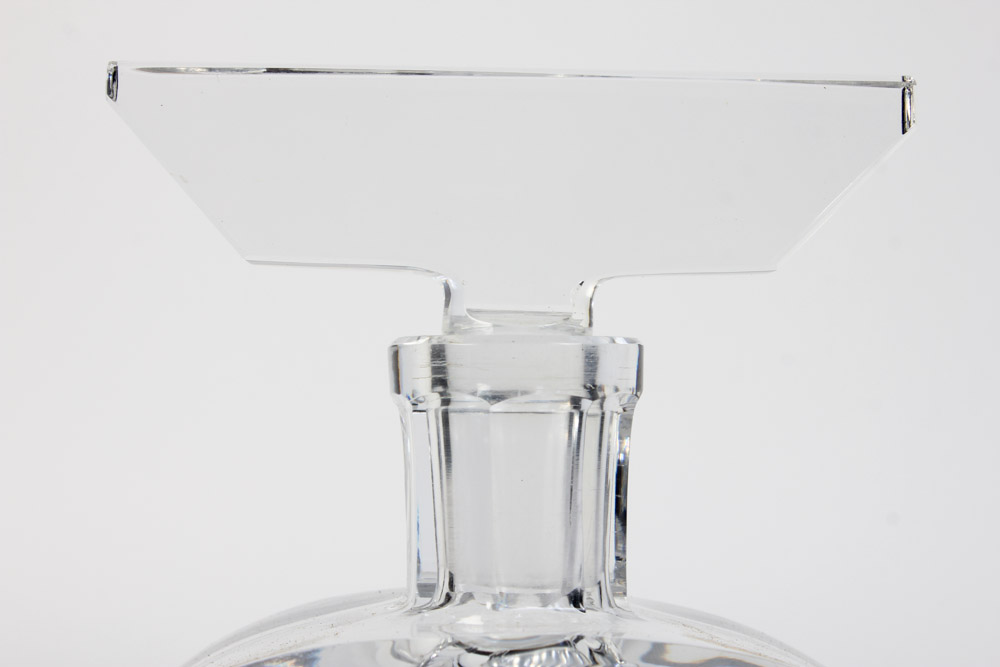 Crystal Decanter with Etching of Sail Boat