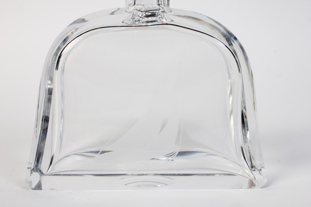 Crystal Decanter with Etching of Sail Boat