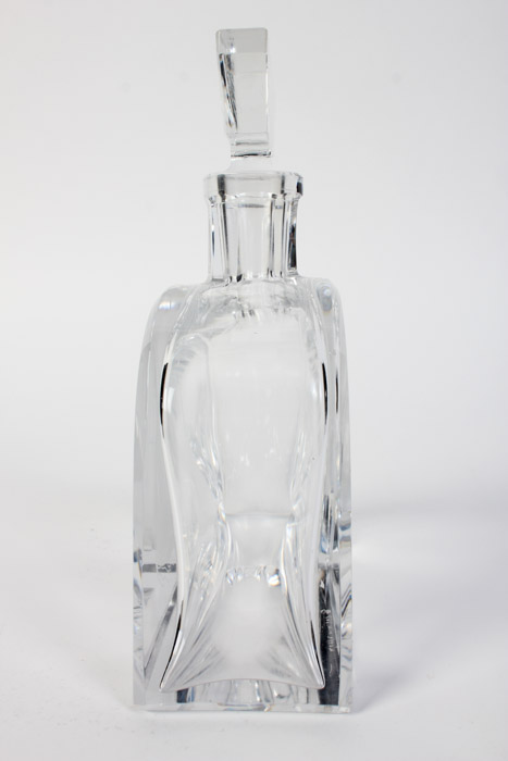Crystal Decanter with Etching of Sail Boat