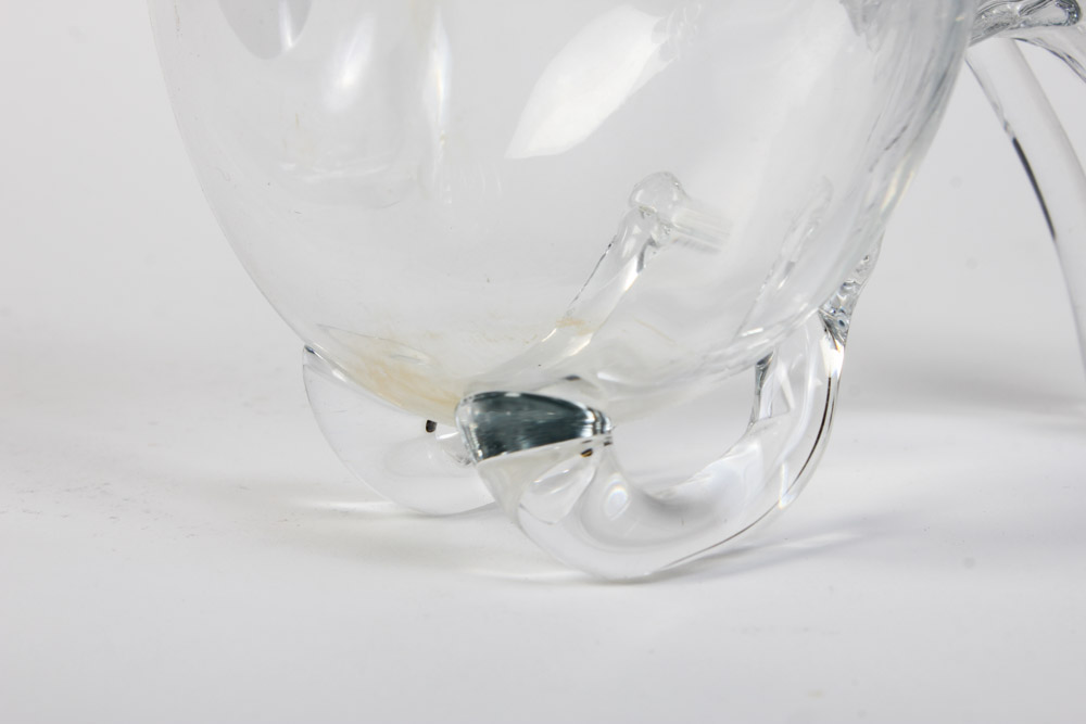 Dog Decanter with Sterling Silver and Cork Stopper