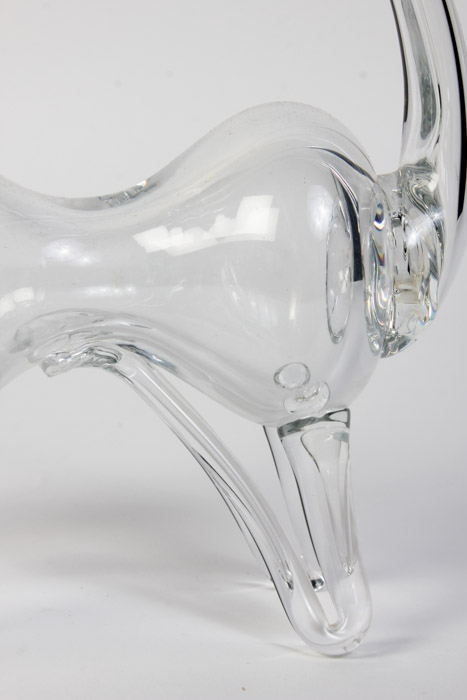 Dog Decanter with Sterling Silver and Cork Stopper