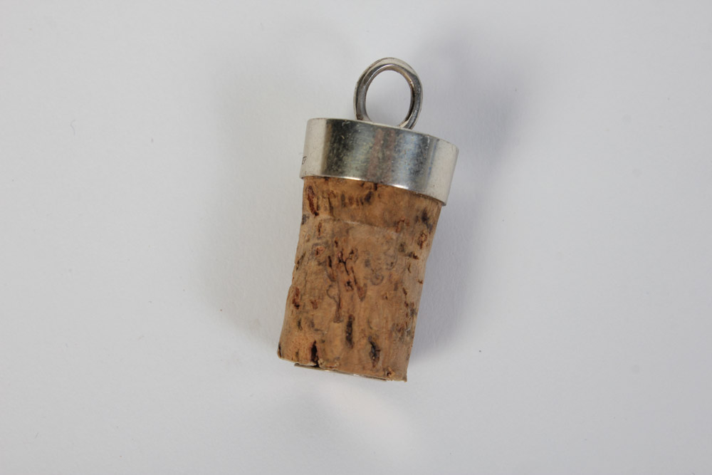 Dog Decanter with Sterling Silver and Cork Stopper