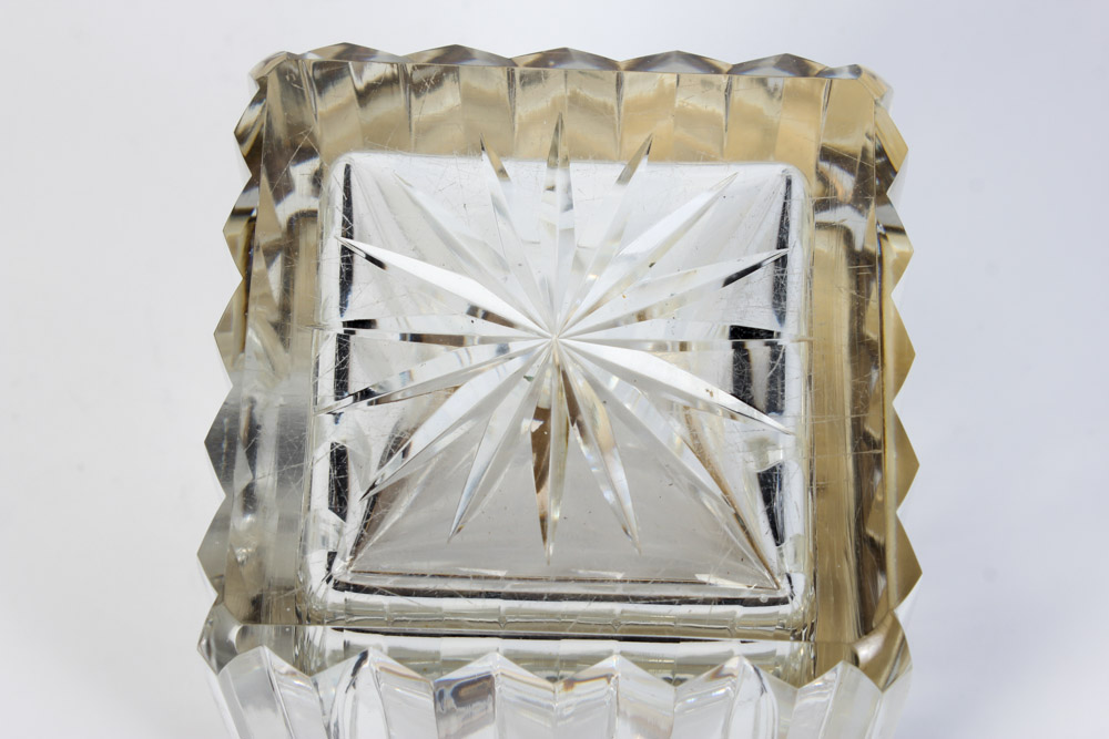 Art Deco Crystal Box with Brass Lock