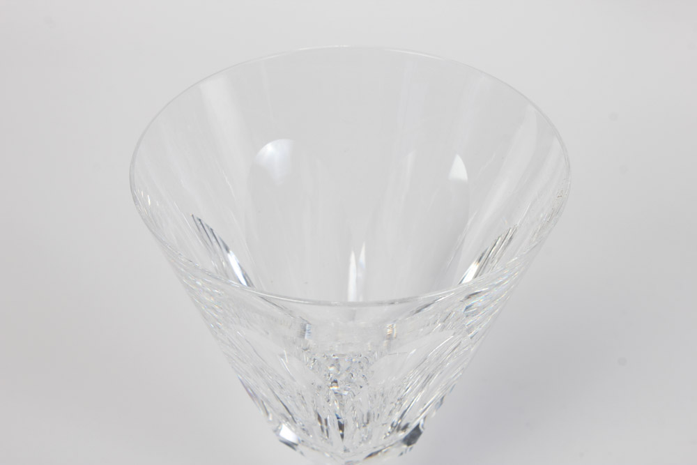 Collection of Crystal Glasses Featuring Baccarat and Waterford