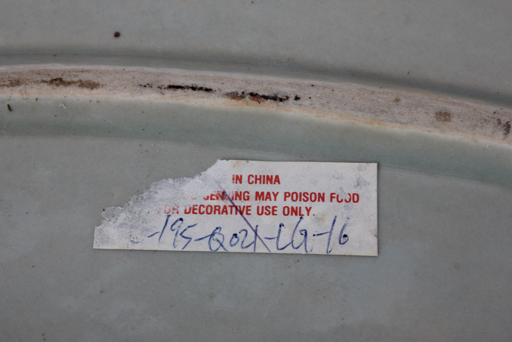 Chinese Blue and White Stoneware Footbath