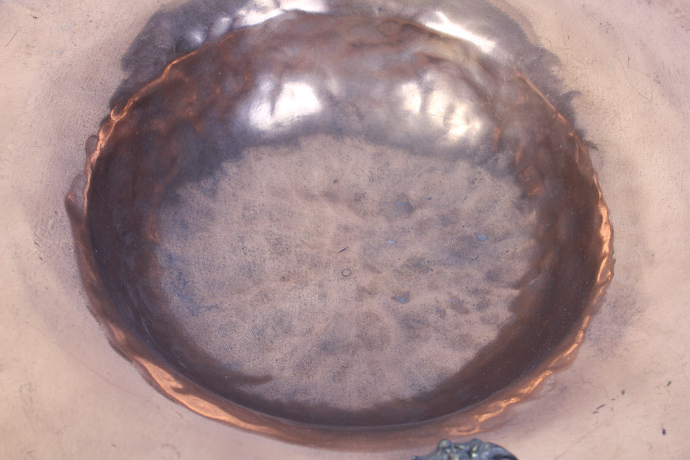 Copper Bowl with Copper Tone Stand