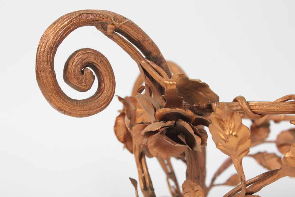 Copper Bowl with Copper Tone Stand