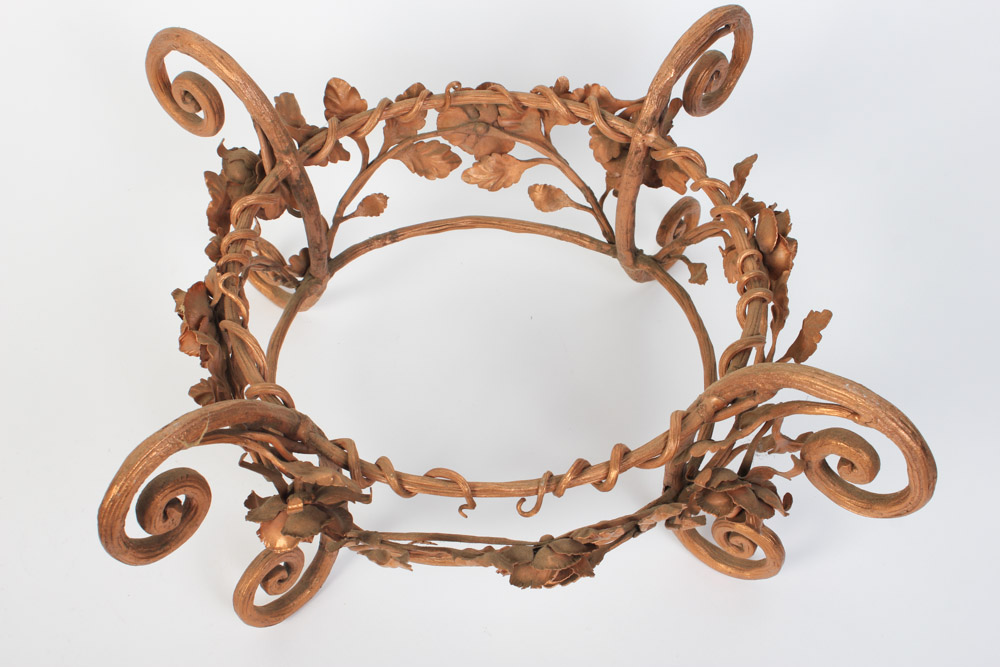 Copper Bowl with Copper Tone Stand