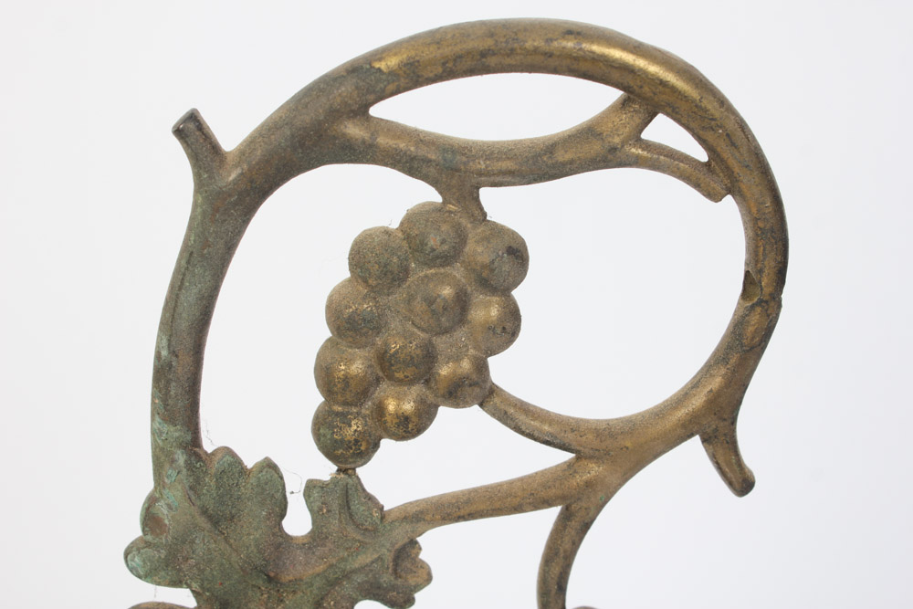 Gold Tone Bracket with Grape Motif