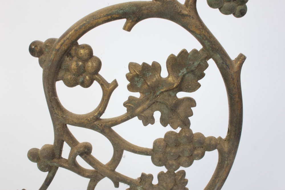 Gold Tone Bracket with Grape Motif