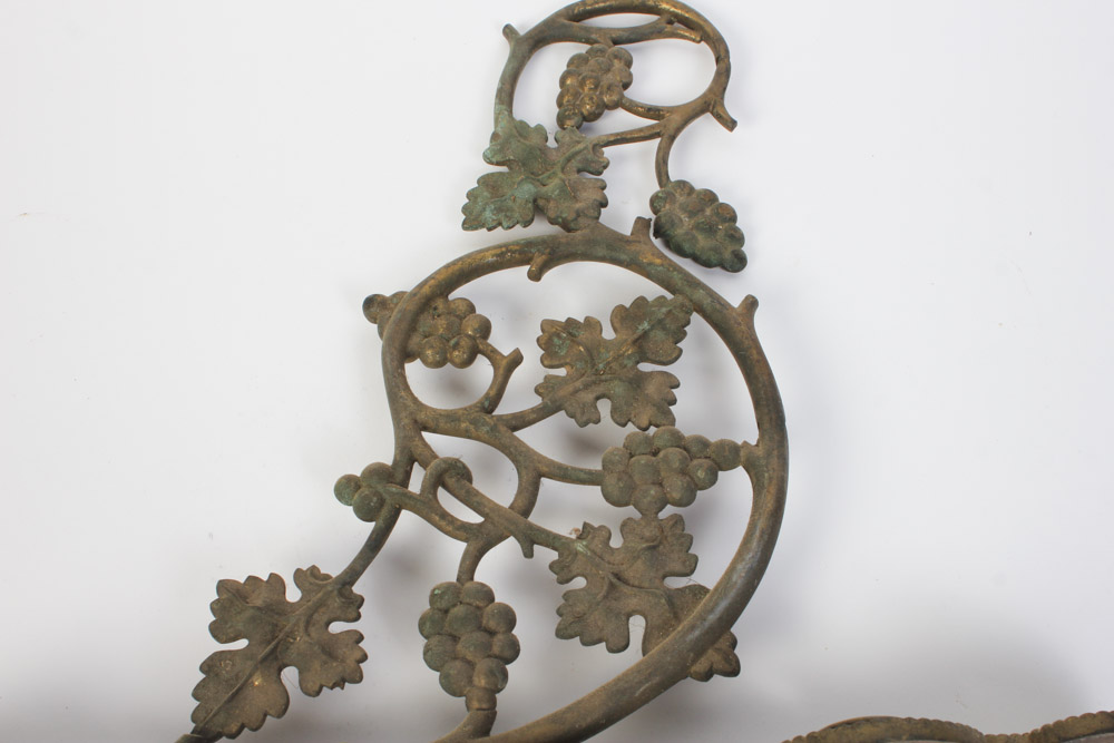 Gold Tone Bracket with Grape Motif