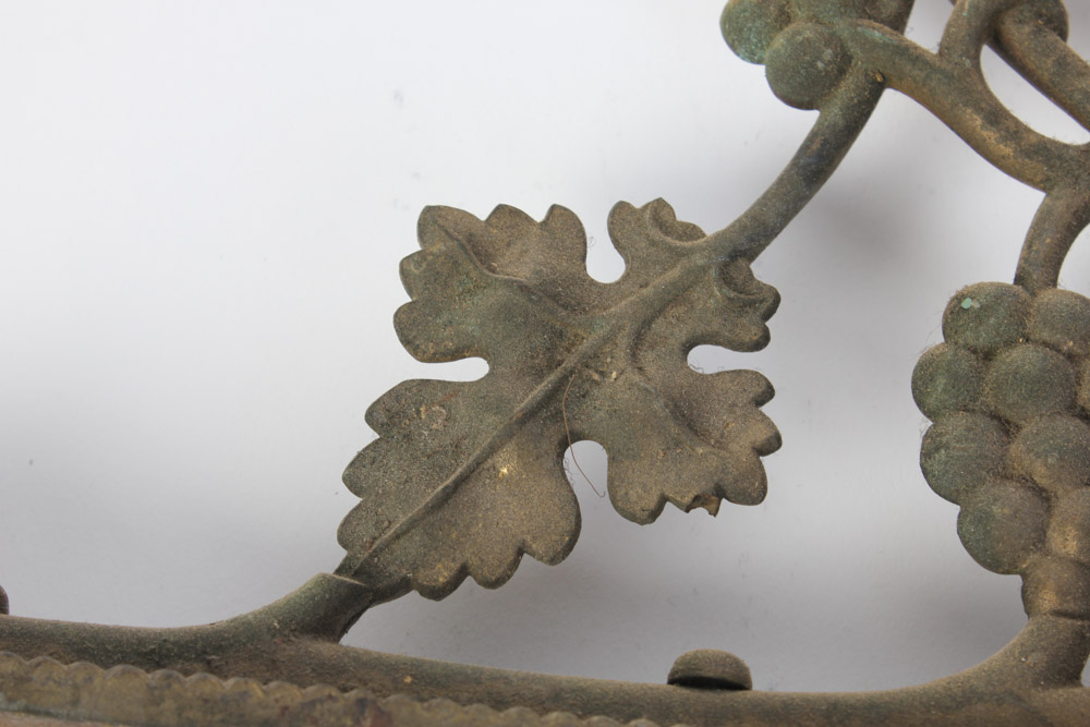 Gold Tone Bracket with Grape Motif