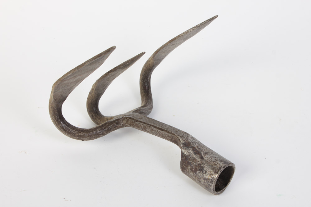 Antique Iron Rake and Spear