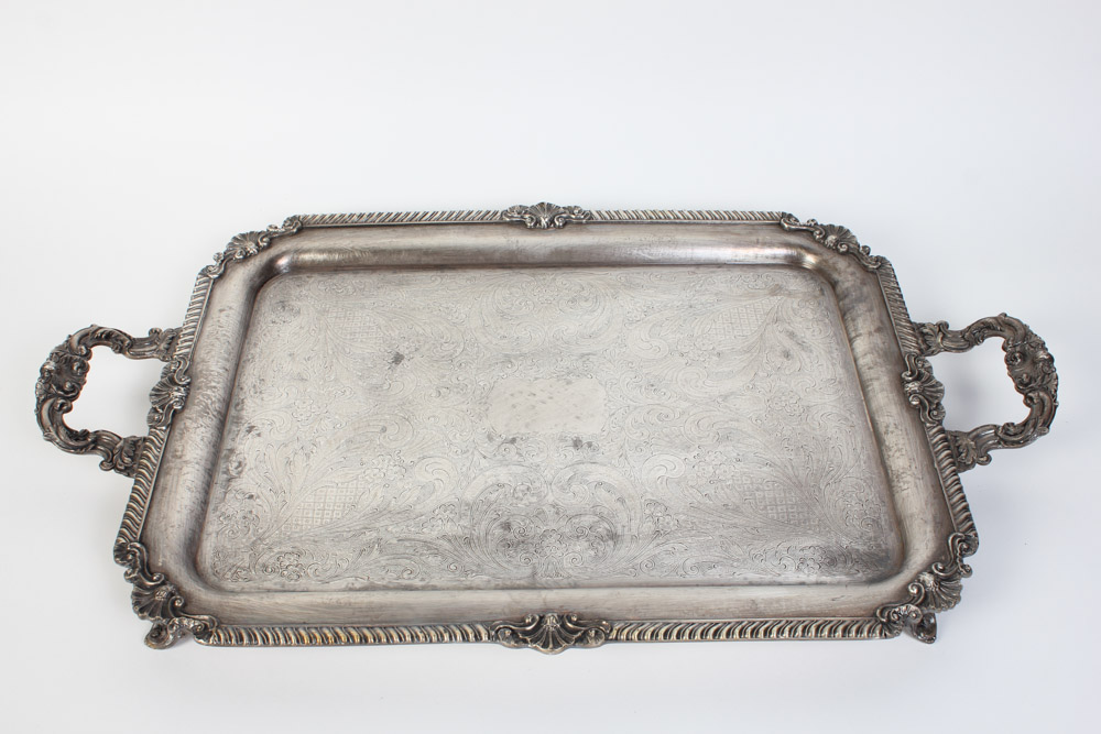 Pairing of Vintage Silver Plate Serving Trays