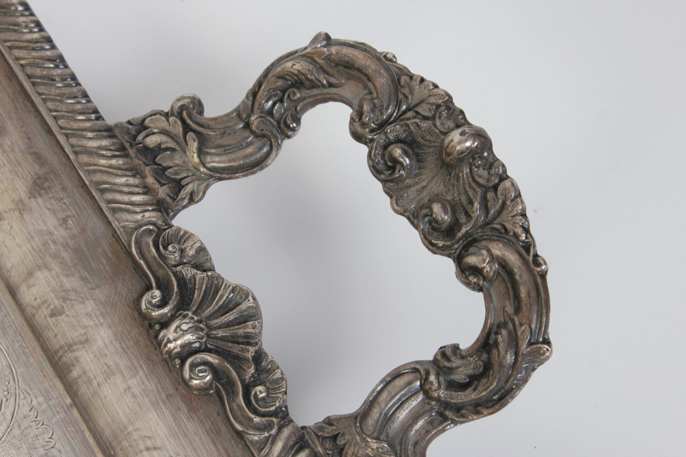 Pairing of Vintage Silver Plate Serving Trays