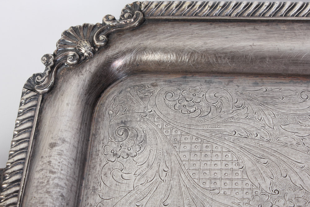 Pairing of Vintage Silver Plate Serving Trays