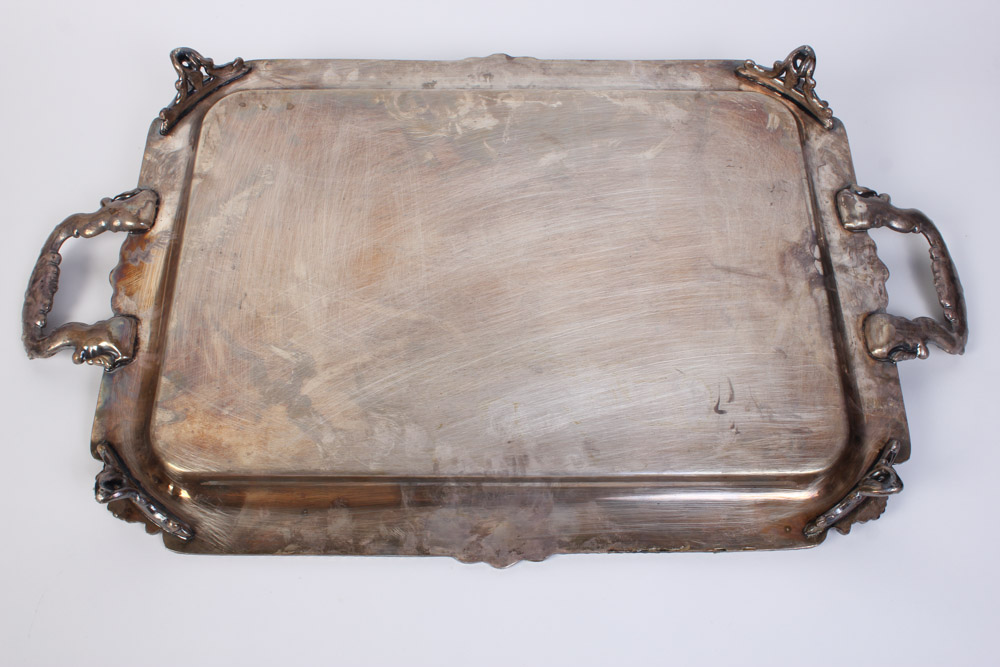 Pairing of Vintage Silver Plate Serving Trays