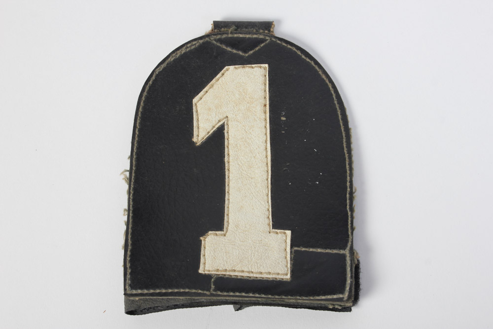 Pair of Vintage Leather Fire Patches