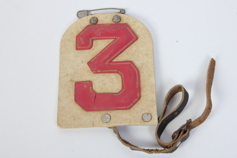 Pair of Vintage Leather Fire Patches