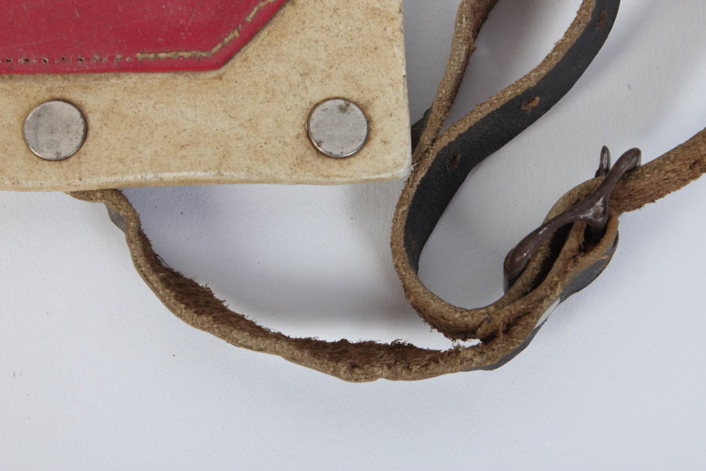 Pair of Vintage Leather Fire Patches