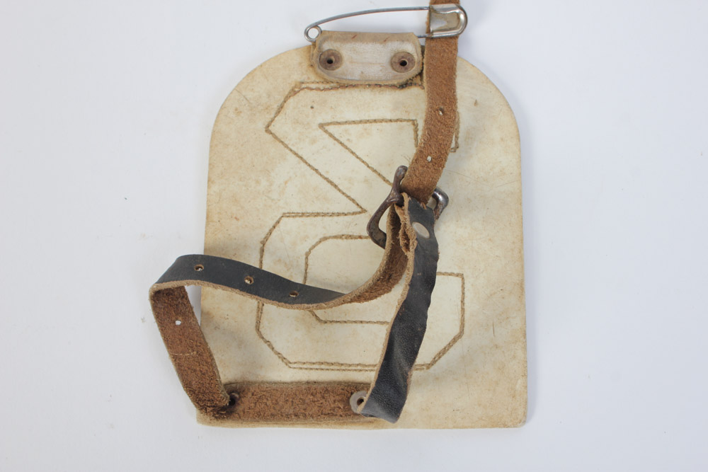 Pair of Vintage Leather Fire Patches