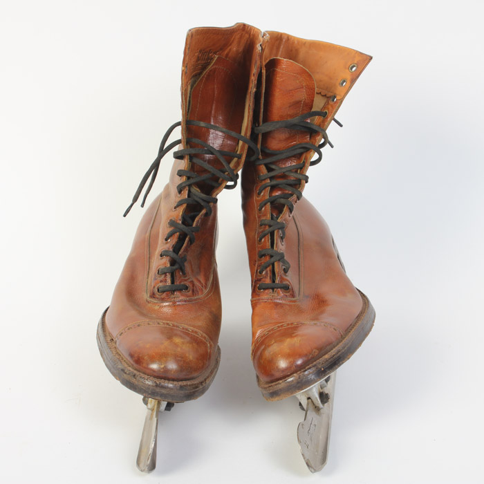 Vintage "The Rinker" Leather Ice Skates