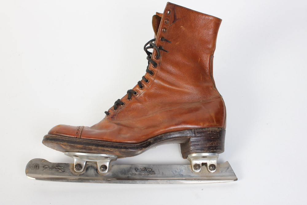 Vintage "The Rinker" Leather Ice Skates