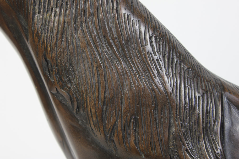 Bronze Equestrian Table Sculpture with Marble Base