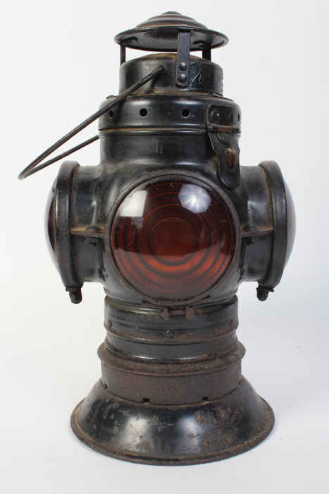 Pair of Vintage Railroad Lantern Light Fixtures