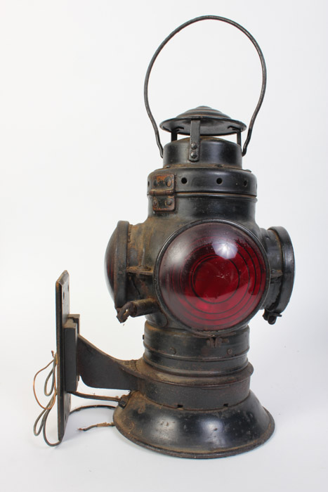 Pair of Vintage Railroad Lantern Light Fixtures