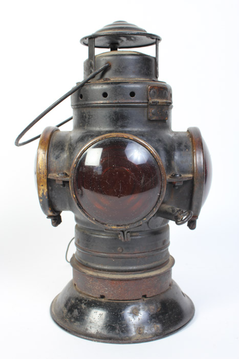 Pair of Vintage Railroad Lantern Light Fixtures