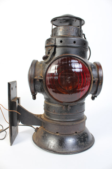Pair of Vintage Railroad Lantern Light Fixtures